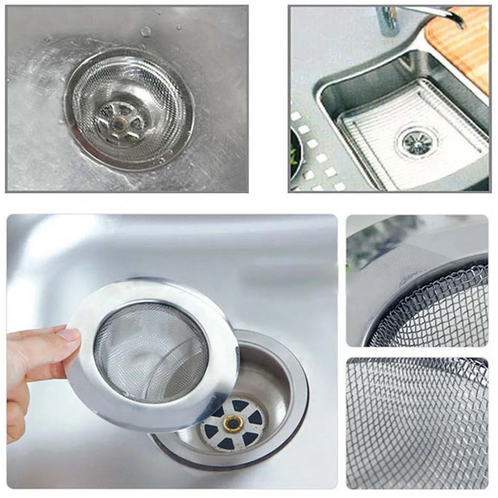 Kitchen Sink Strainer Stopper Cover Stainless Steel Bathroom Basin Hair Catcher  Floor Waste Plug Sink Filtre Kitchen Supplies