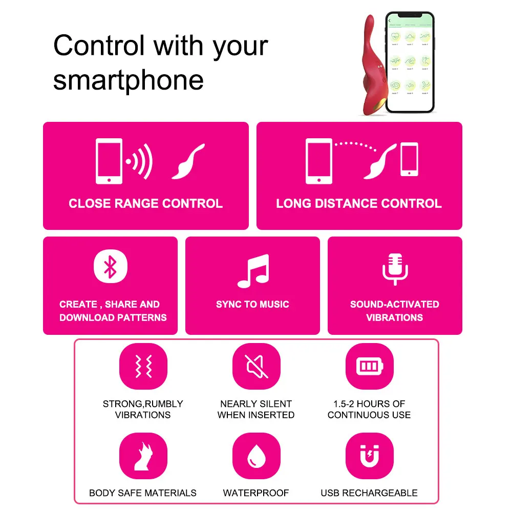 Rechargeable Remote Control Wearable Egg Vibrator Sex Toys For Woman Bluetooth Wireless App Remote Control Vibrator