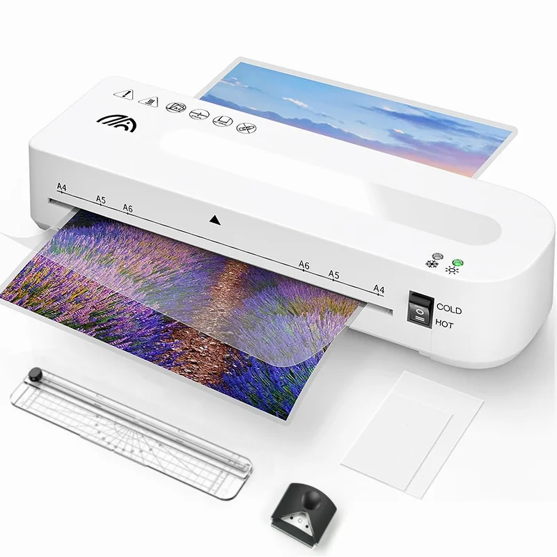 Hot and Cold System Double Roll Press 2min Warm-Up Laminating PC Card A4 Laminator Machine
