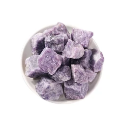 Bulk Wholesale Natural Lepidolite Crystal Specimen Raw Rough Purple Quartz Tumbled Stones