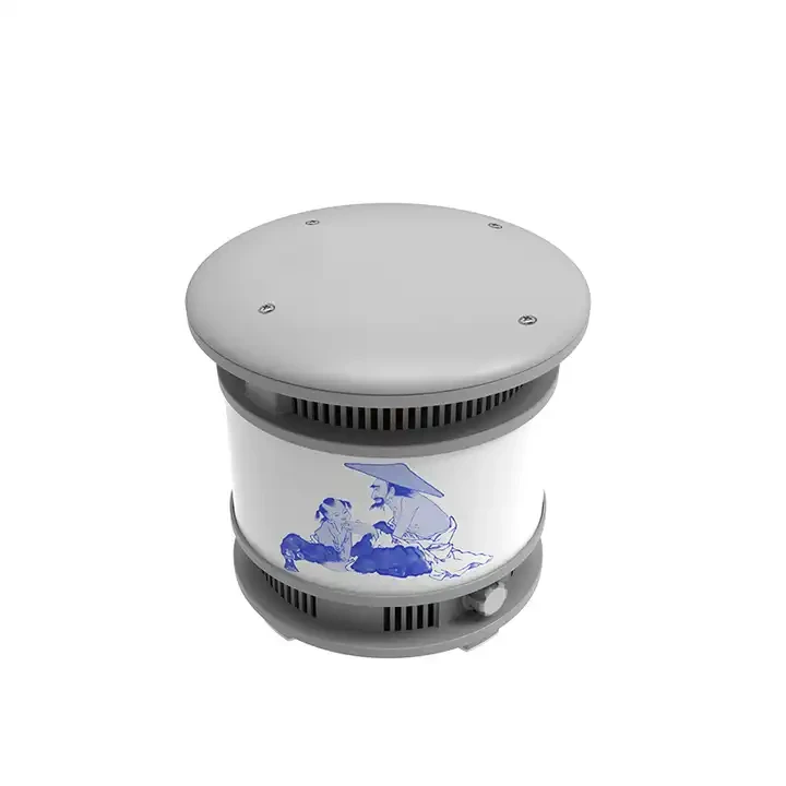 Blue and white porcelain room sun fan heater desktop electric fan solar panel and ac charge