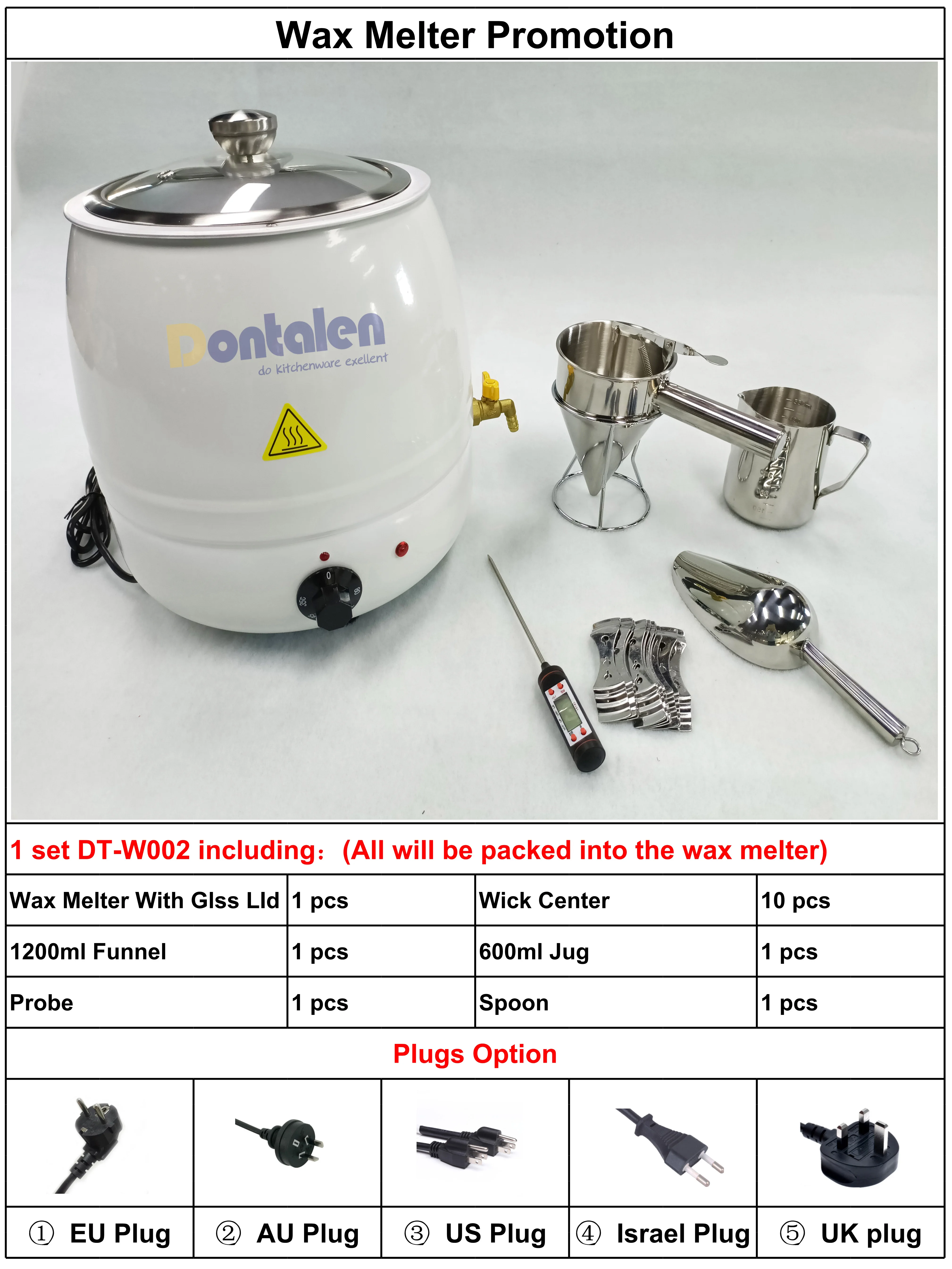 Stainless Steel Wax Melting Pot Machine Warmer Maker Diy Soy Wax Candle Wax Melter for Candle Making