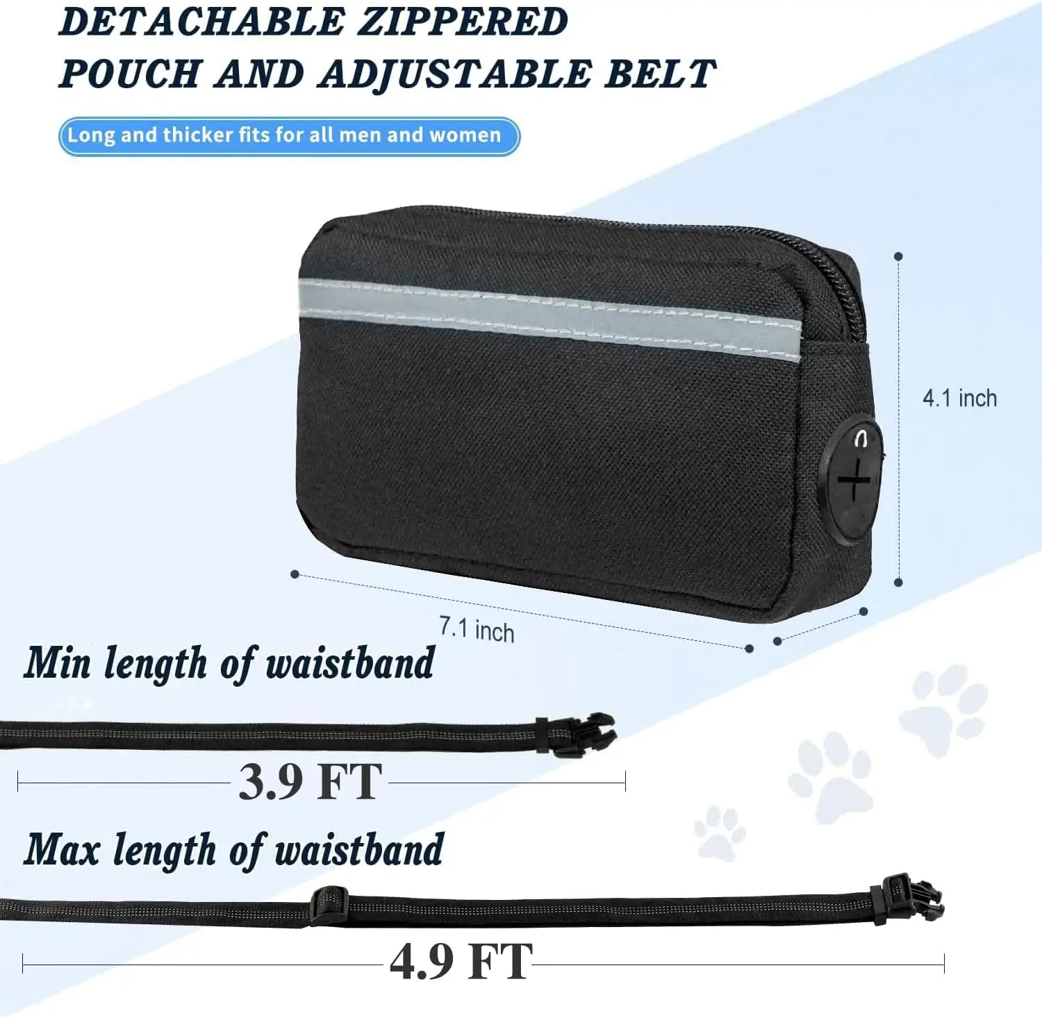 High Quality Plastic Waterproof Hands Free Dog Belt Rope Leash With Clamps For Outdoor Walking Running