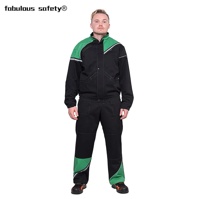 Russian Durable Labor Protection Man Work Fire Resistant Black Clothes