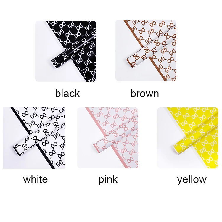 Factory Wholesale Bulk High Quality Luxury Brand Floral Wrapping Paper Hot Sale Floral Bouquet Floral Wrapping Paper Waterproof