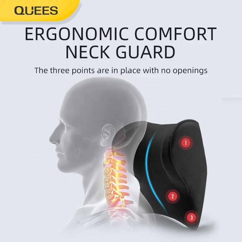 Quees Comfortable Soft Breathable Auto Head Neck Rest Cushion Relax Neck Support Headrest Car Pillow