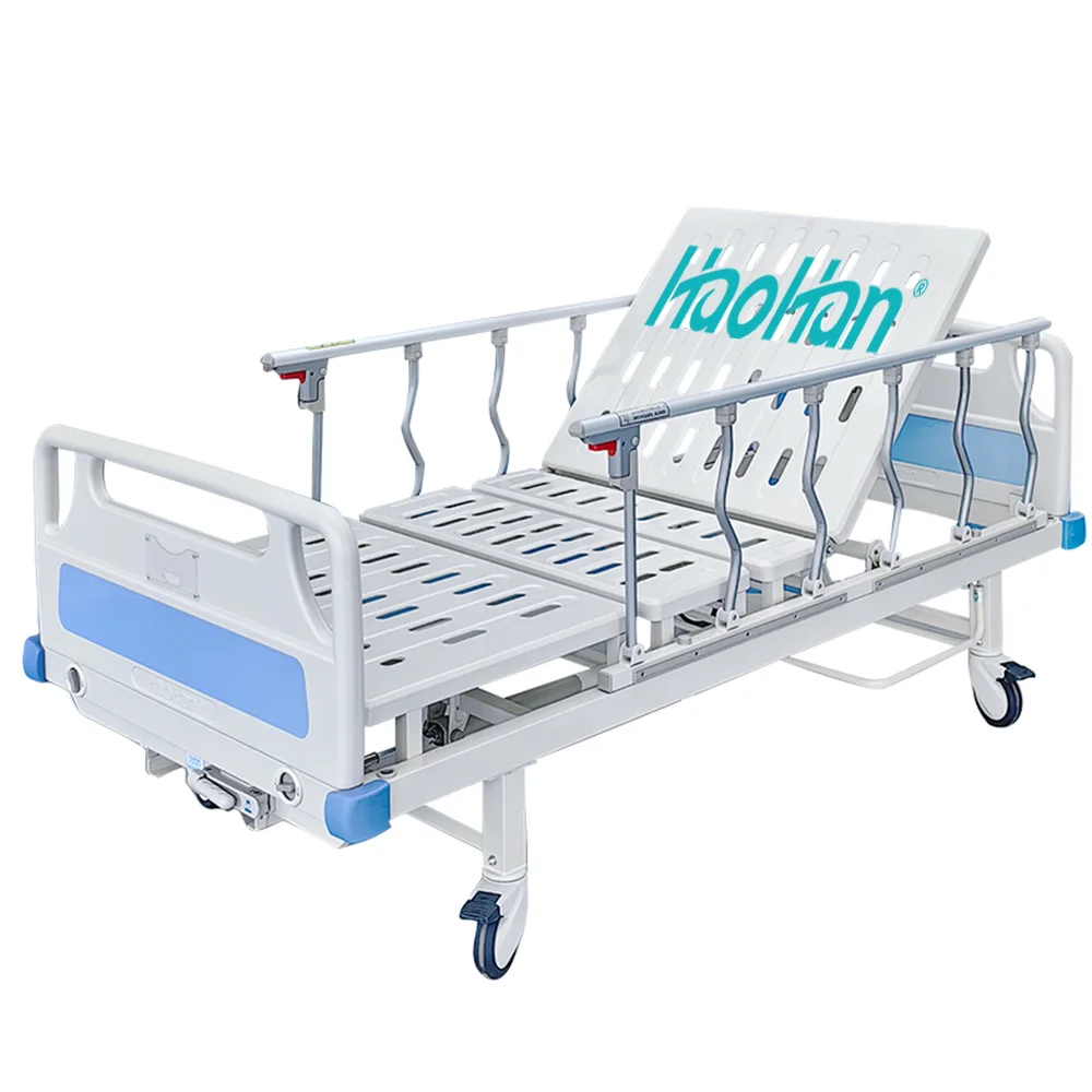 HAOHAN 039 оптовая продажа популярная многофункциональная медицинская кровать для пациента с 3 ручными