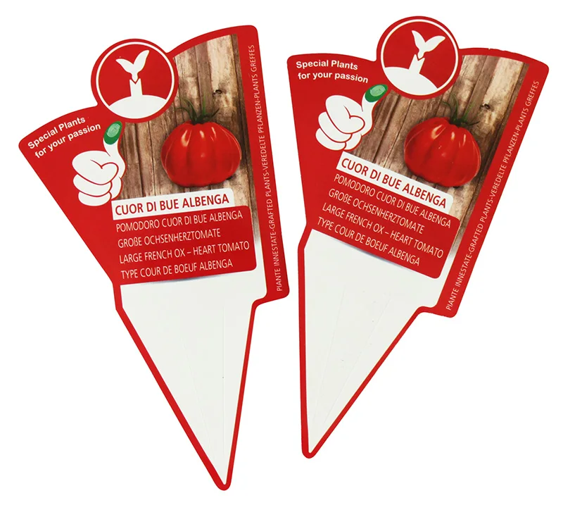 Waterproof Plastic Custom Printed CUOR DI BUE ALBENGA Chili cayenne pepper vegetable Labels for Nursery Wholesale