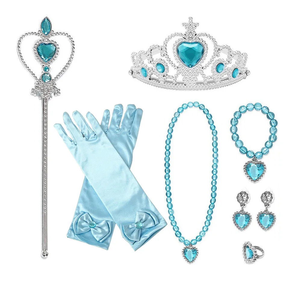 Hair Accessories For Little Girls Baby Hair Accessories Cosplay Movie Magic Wand Kids Toy Necklace Rings Set In Stock