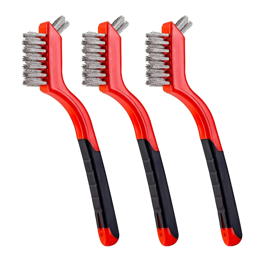 Stainless Steel Brush Small Wire Scratch Brush Industrial Wire Toothbrush for Welding Slag Stain Rust Cleaning