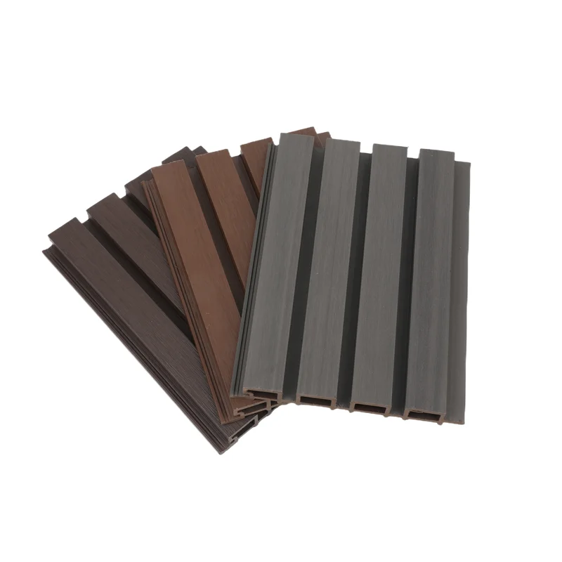 External Cladding Acoustic Great Outdoor Plastic Composite Garden Cladding Exterior Waterproof Outdoor Fluted Wpc Wall Panel