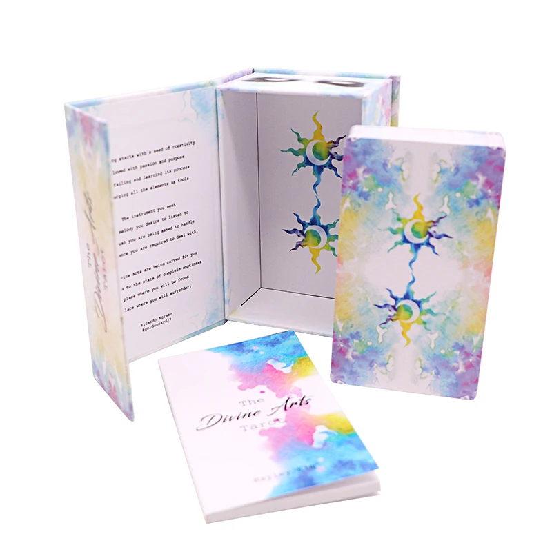 Custom Printing Oracle Gold Foil Deck High Quality Golden Edge Side Golden Paper Tarot Cards 78 Decks With Magnetic Box