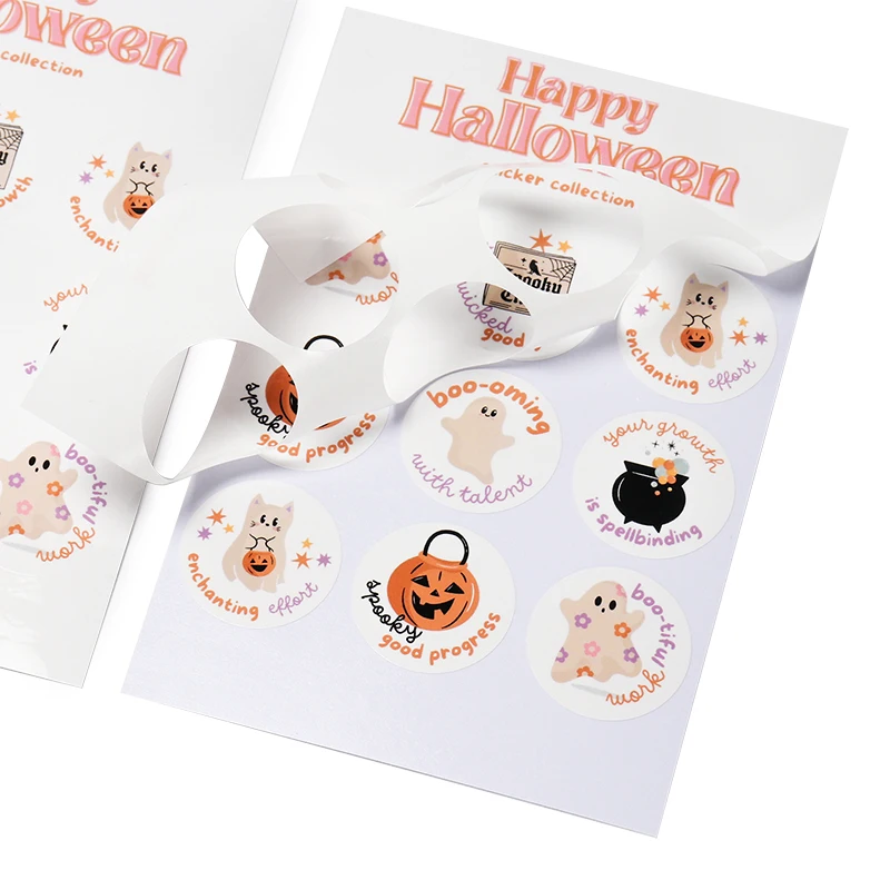 Printing custom shape kiss cut sticker sheet cut logo high quality print stickers self adhesive vinyl stickers for packaging