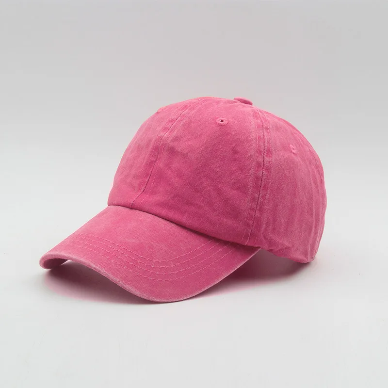 YD151 Women Man Custom Summer Outdoor Solid Color Sun Dad Hat Peaked Baseball Cap Sunshade Washed Distressed Jean Sports Hats