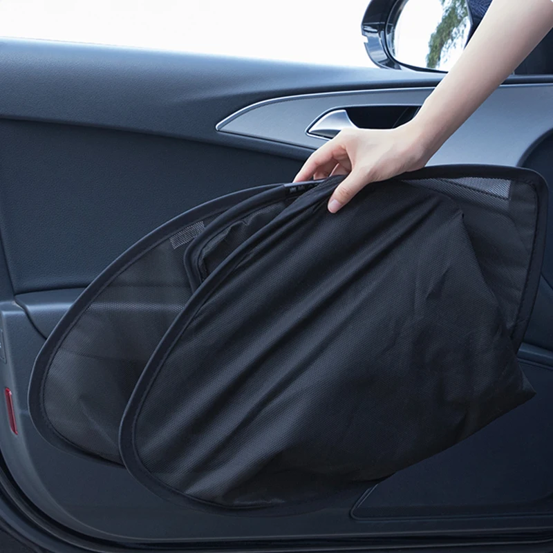 Rear Magnetic Car Sunshade Foldable Curtain Side Window Mesh Kids Sun Visor For Mitsubishi Pajero V73 V75 V93 V97 2007-2017