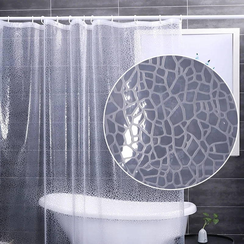 Low MOQ Factory Wholesale Weighted EVA Eco Bathroom Waterproof Shower Curtain Lining