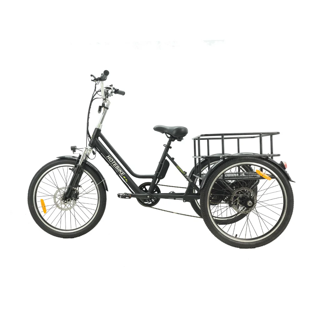 24-дюймовый Электрический трехколесный велосипед для взрослых 750 Вт