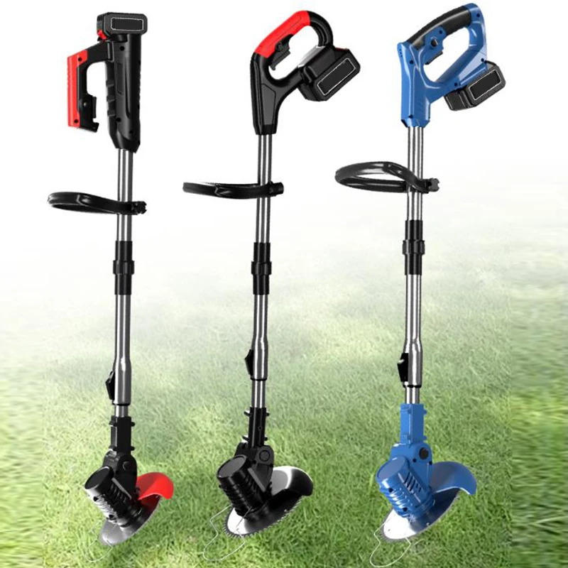 High efficiency lithium battery electric mower for cutting grass in garden lawns with Wheels