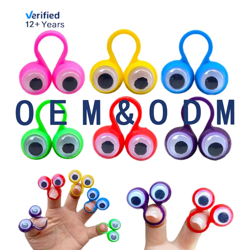 45 50mm 2 Inch Capsule Toys Rings Custom Surprise Capsule Story Telling Kids Small Ring Toys Plastic Eye Finger Ring Toy