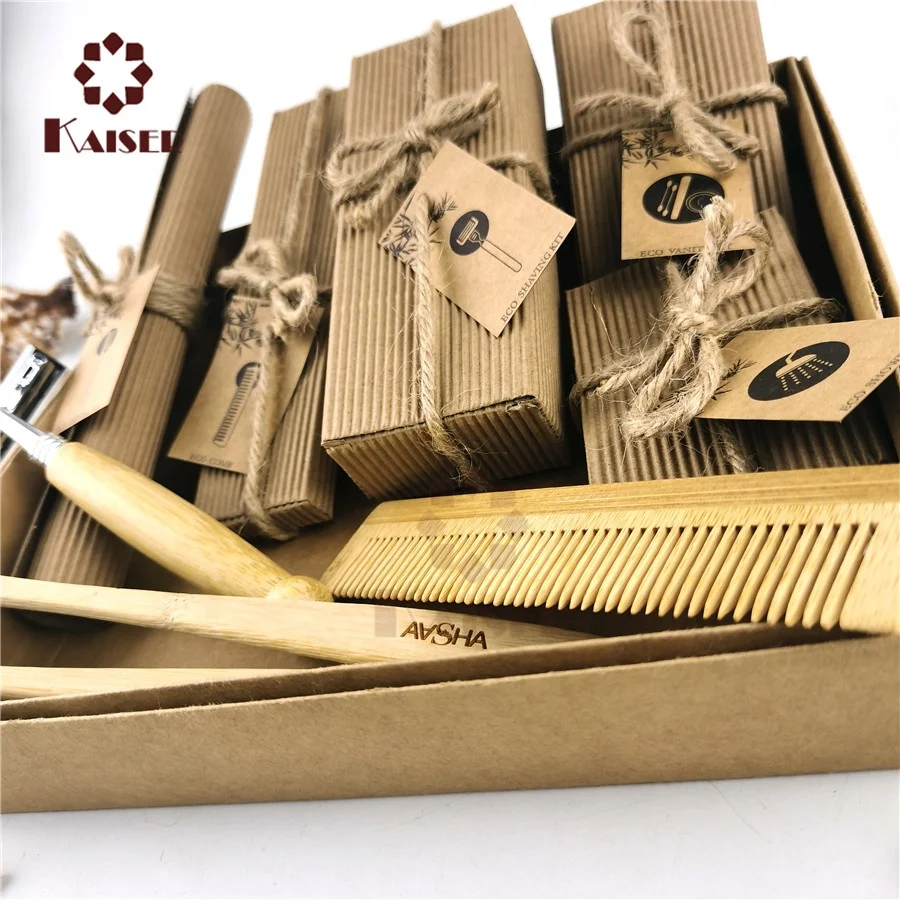 Handmade Eco Friendly Wood Half-moon Wooden Hair Comb Bamboo Wide Tooth Comb Hotel Amenities