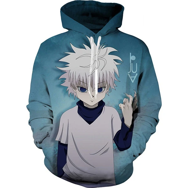 Custom Digital Printing Anime Hoodies Latest Design Hunter Comic Sweater Hoodie hunter x hunter hoodie