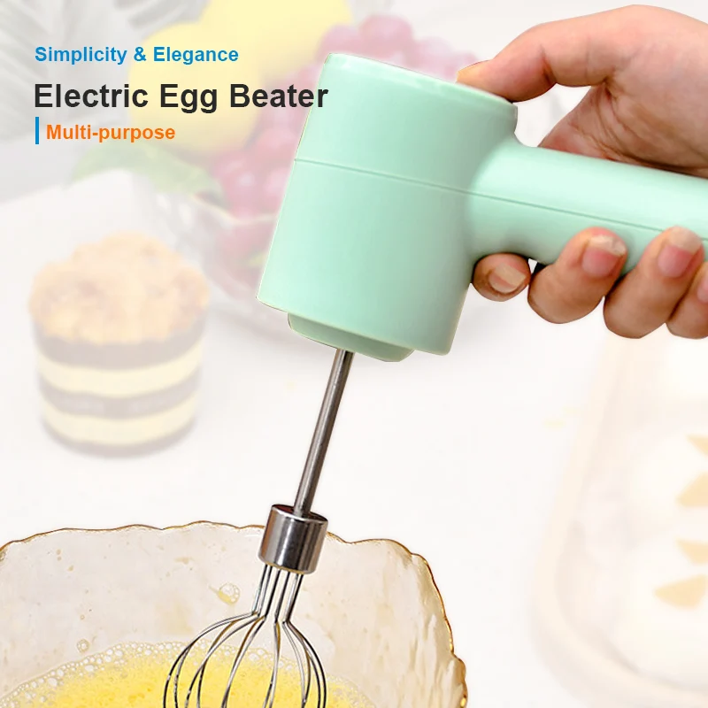 Hanging Style 3 Speeds Kitchen Cream Egg Starch Automatic Mini Usb Rechargeable Wireless Rotary Electric Hand Mixer