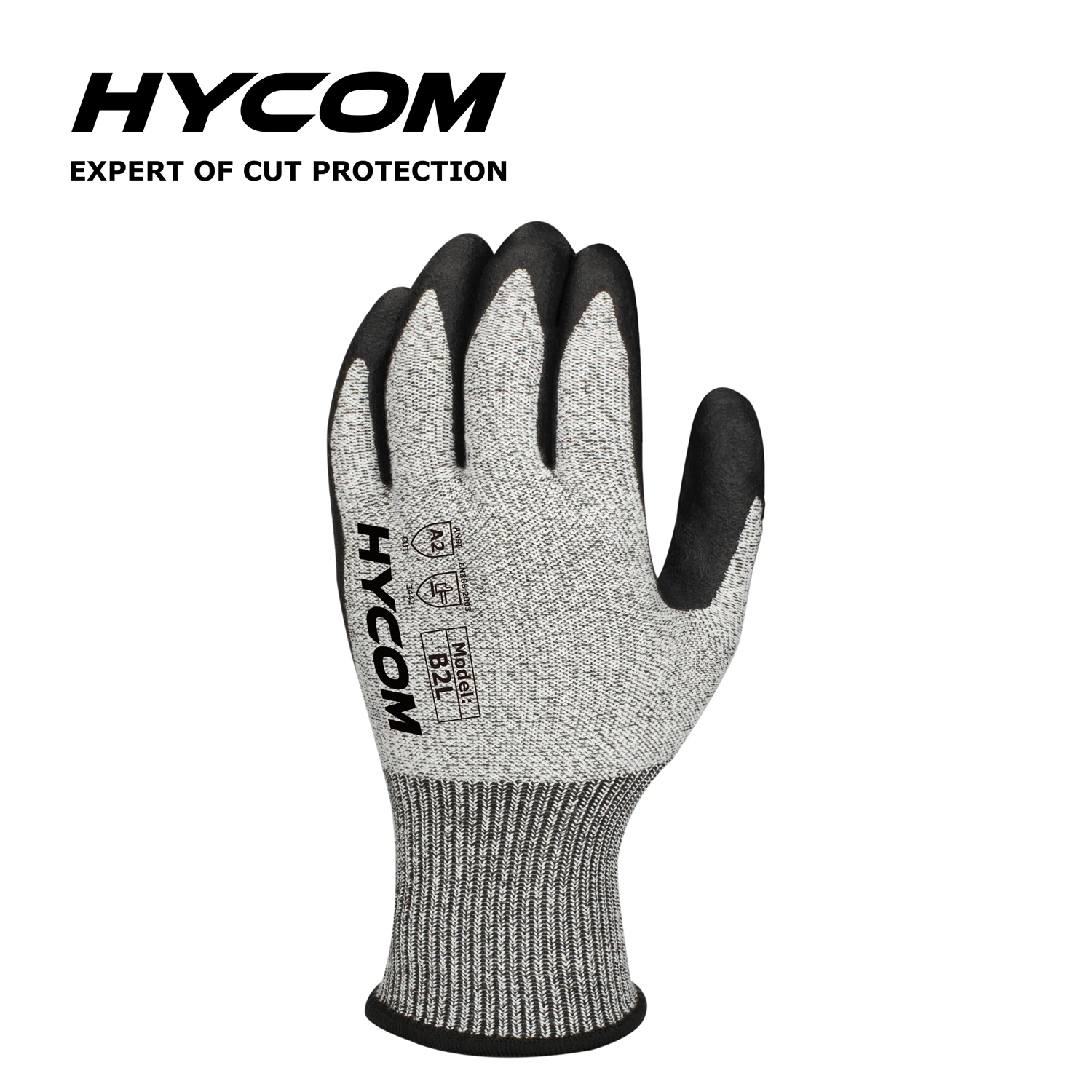 B2L-PU  cheap  HPPE cut proof safety kitchen cry anti cut resistant gloves