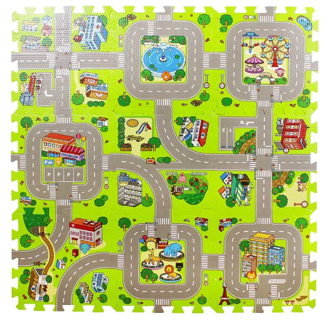 Kid play mat Kids Carpet Children Educational Road Traffic Play Mat for Boys Kids City road mat for Bedroom