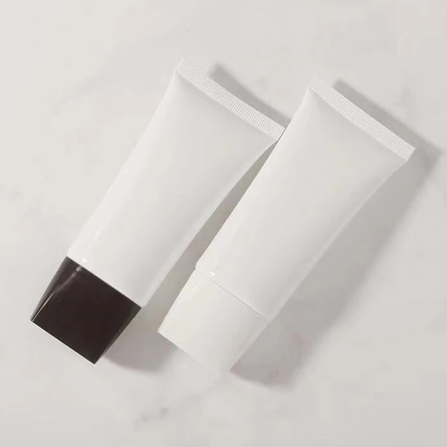 Hengjian 50g Empty White Makeup Soft Tube Cosmetic Foundation BB Cream Lotion Bottle Plastic Squeeze Tube In Stock
