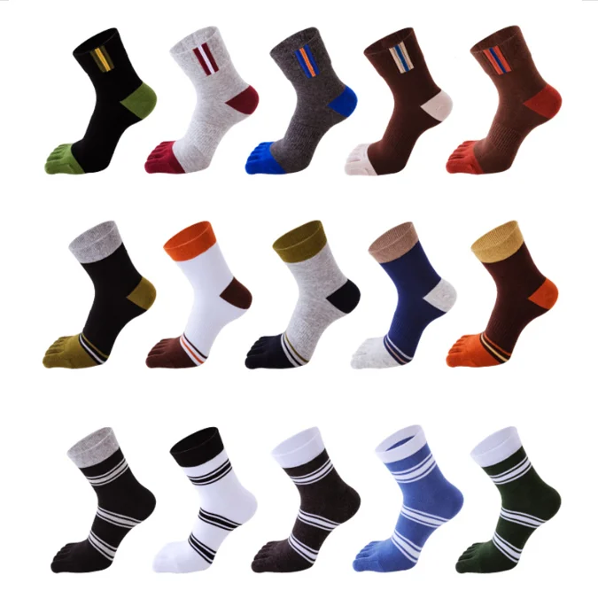 High Quality Custom Low cut spandex toe separator socks athletic women 5 toe socks five toe finger socks