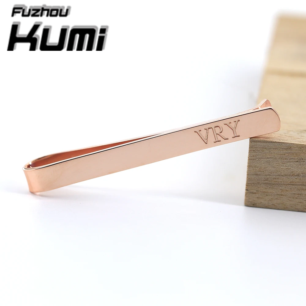 Best Selling Product Sterling Silver 925 Custom Tie Clip Bar Engraved Name Accessories Men Suit