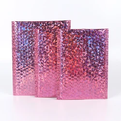 low MOQ custom rose gold poly bubble mailers air padded envelopes gift shipping packaging courier delivery bags