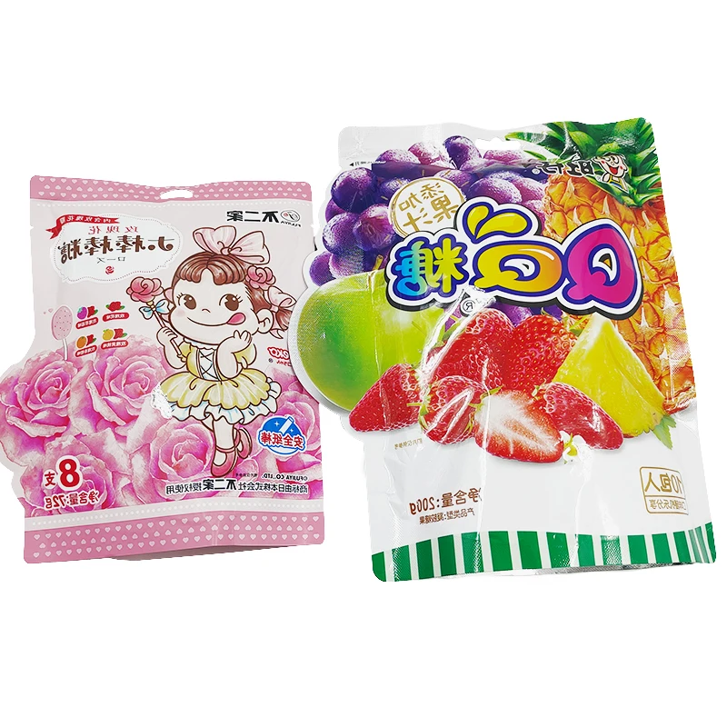 Good Quality Custom Sweet Aluminum Foil Stand Up Pouch Packaging Bag Orange Candy