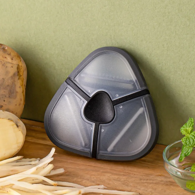 Custom 3 In 1 Triangular Peeler Multifunctional Creative Kitchen Tools Triangular Fruit Peeler With Protective Cover