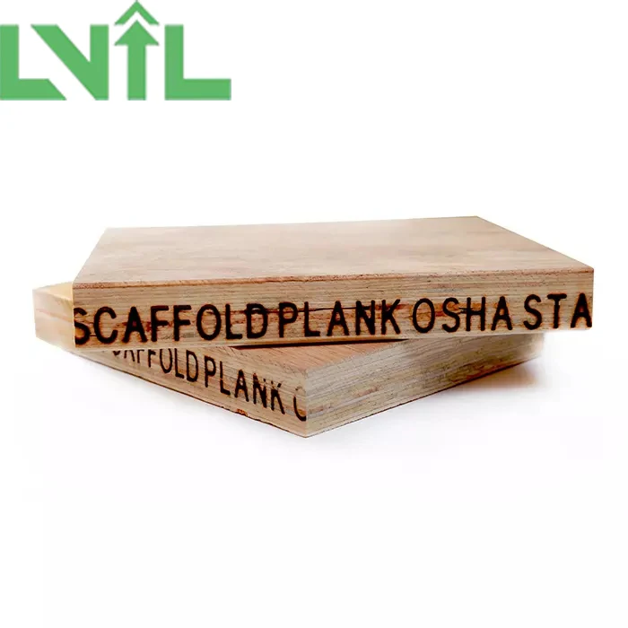 LVIL LVL board plywood scaffolding OSHA standard 38*225mm pine wood plank customer design size lvl wooden scaffolding board