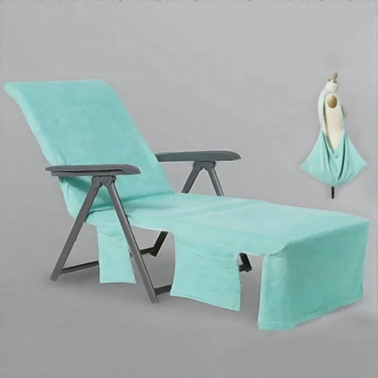 
CFP A102 Cheap Pool Chair Cover Spandex Pocket Style Beach Chair Cover 