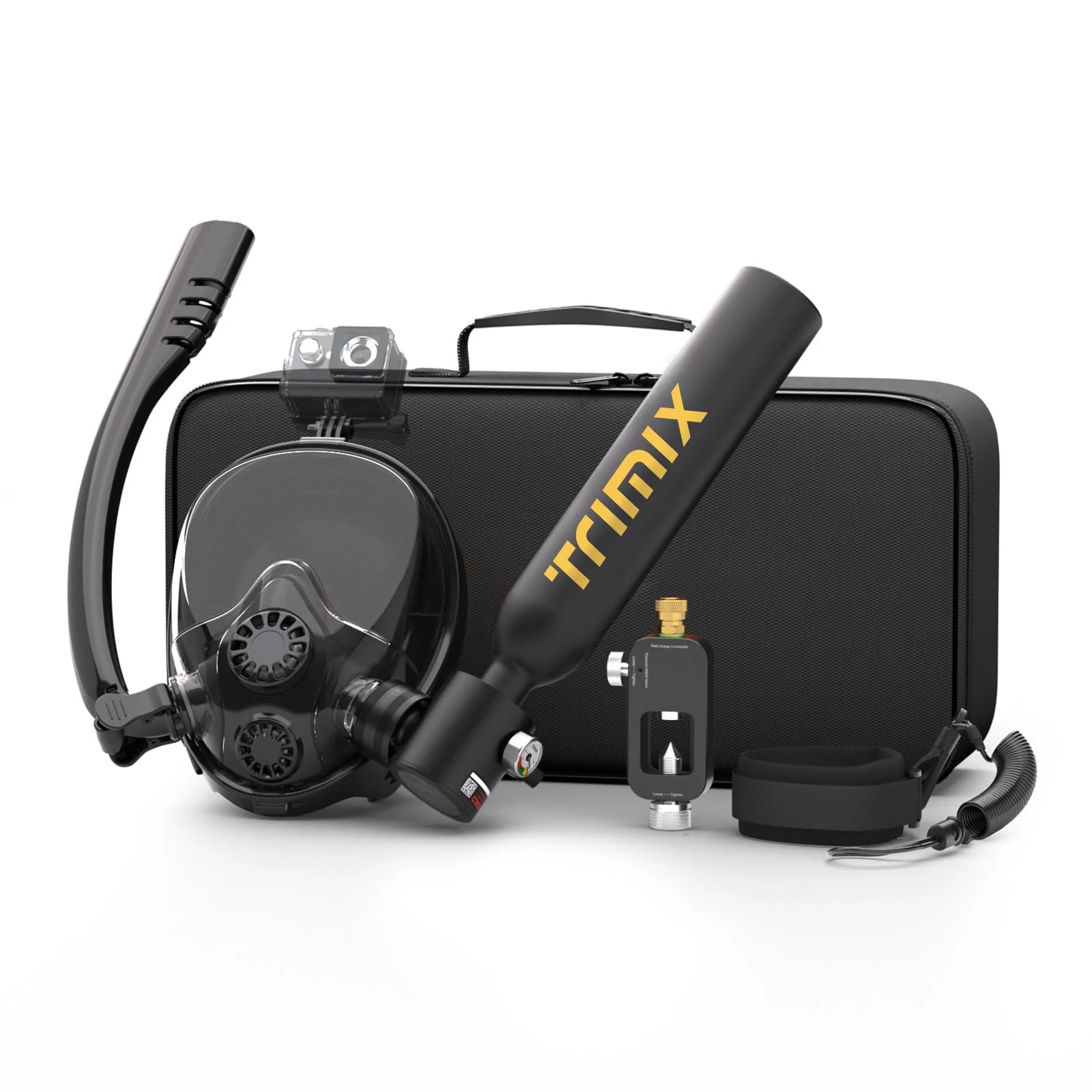 Trimix Lung Tank 500cc 0.5L 5m 5-10mins scuba Tank Cylinder For Diving Machine High Shear Disperser