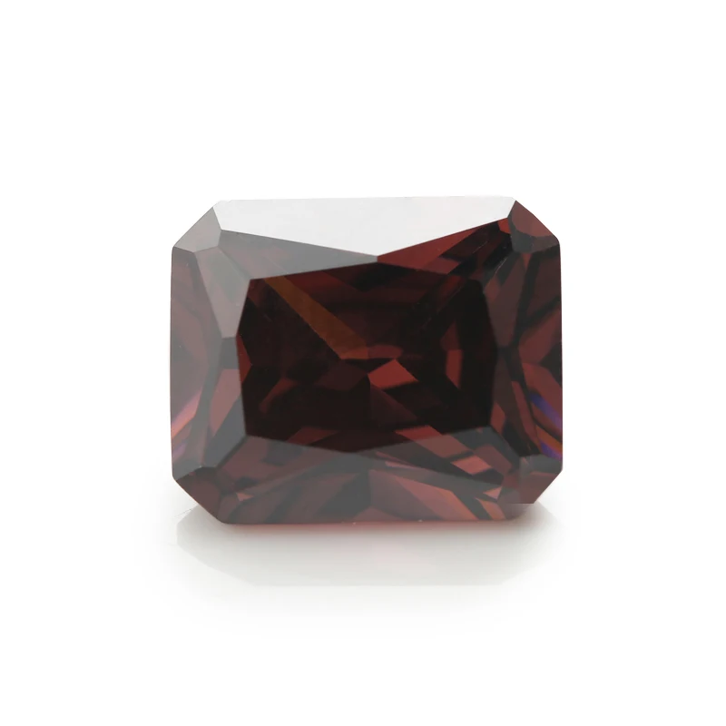 Wuzhou Bocarman Artificial diamond Synthetic CZ stone Factory wholesale rhodolite color Octangle shape loose Cubic Zirconia