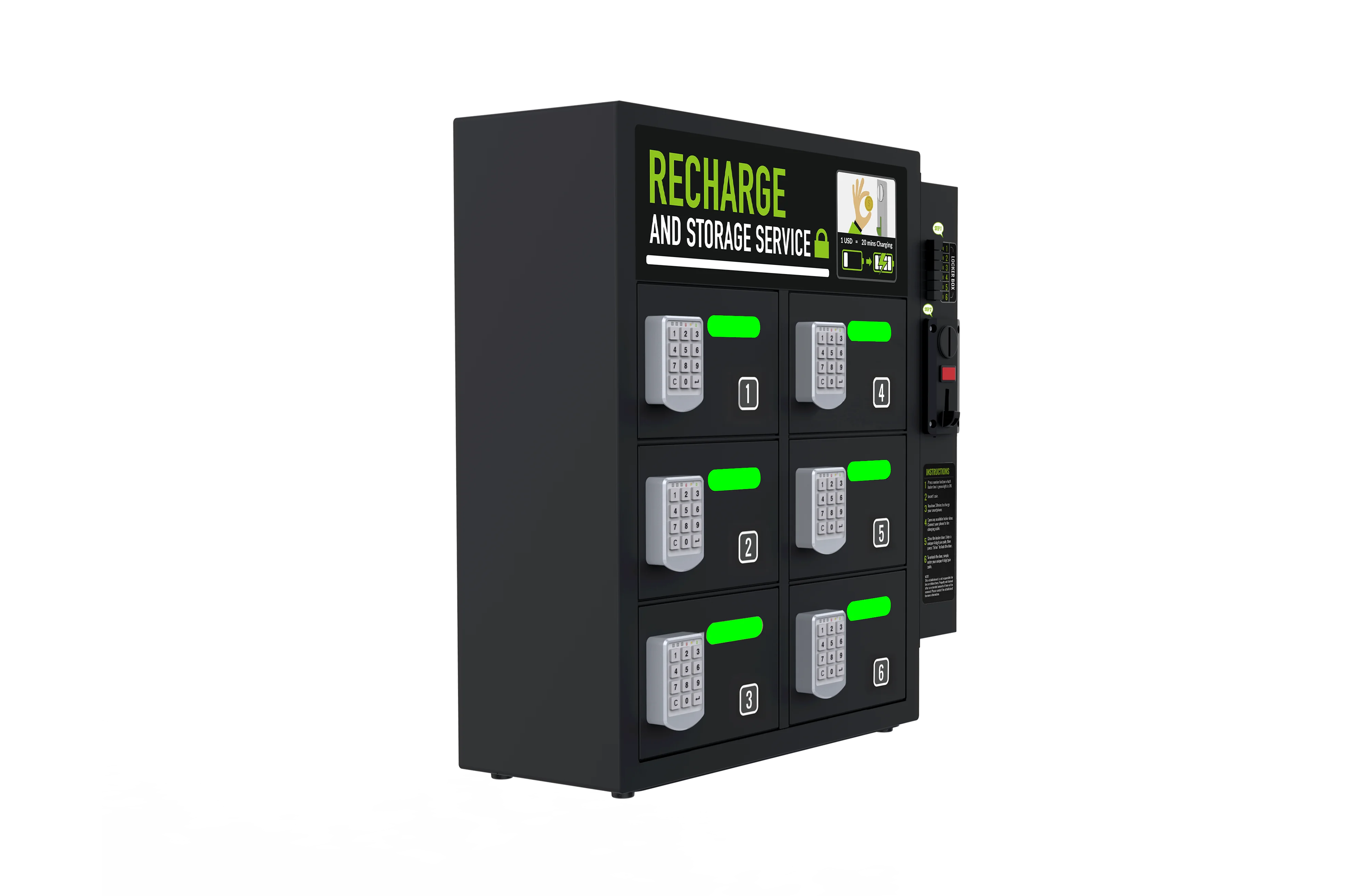 Restaurant cell phone charging station kidigi charging station coin operated locks