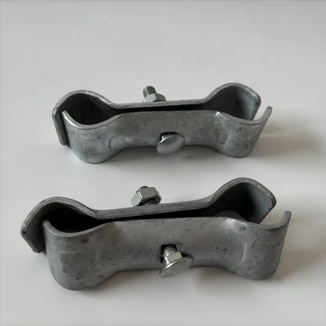 Heavy Duty 90mm Center Distance Metal Clamps Pressed Technique Fence Coupler Clip for Connecting Stable Fence & Gate Posts