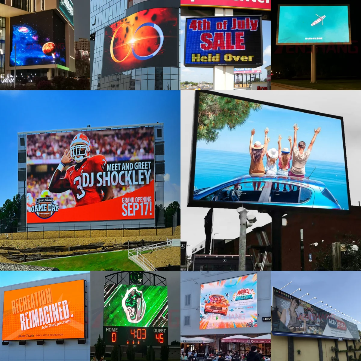 Waterproof P8 Outdoor Street Advertising Screens Wall Mounted Advertising Giant