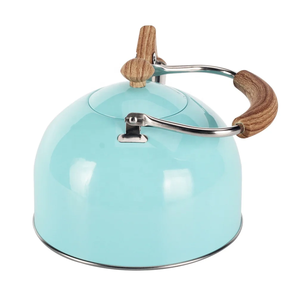 2.5 QT / 80 OZ, Blue Teapot, Universal Base for Induction, Whistling Tea Kettle