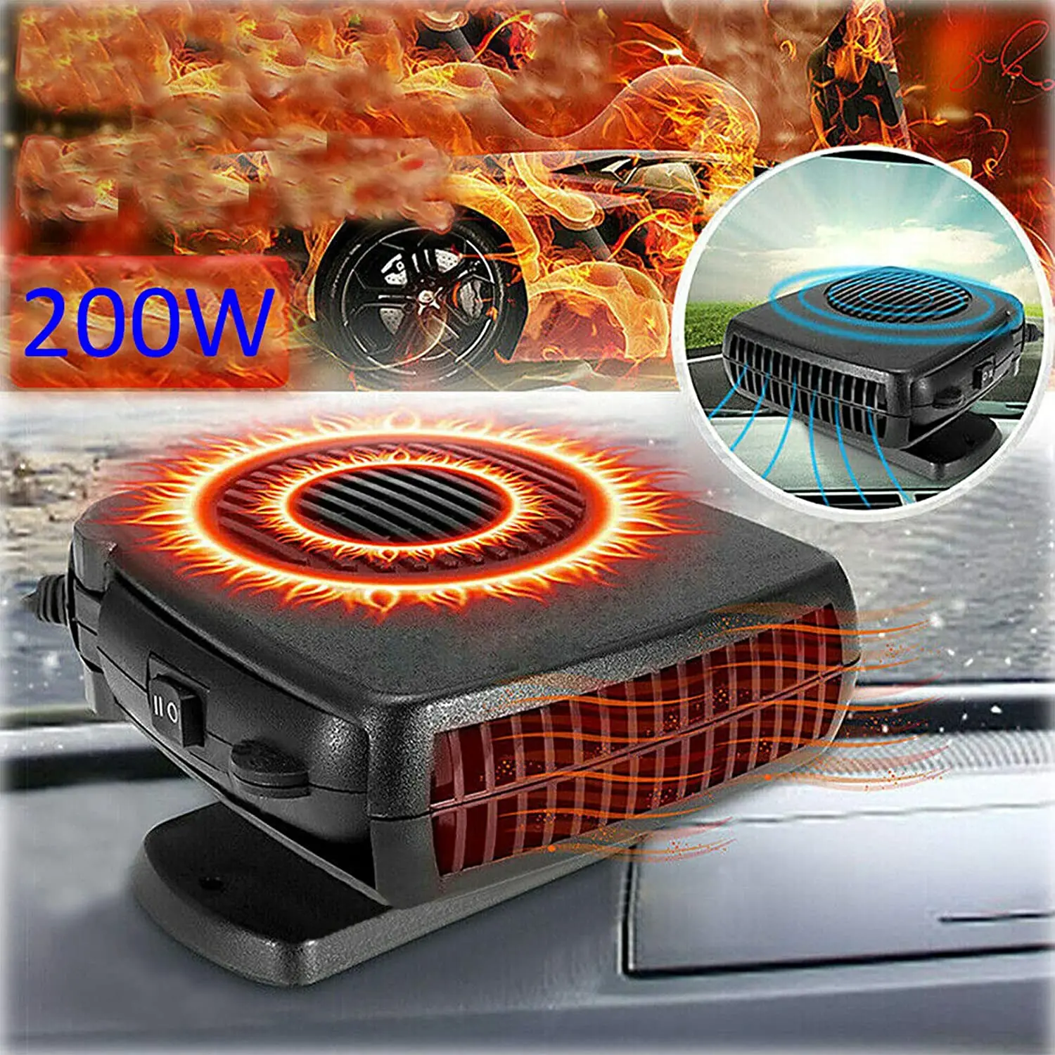 Winter Car Heater Universal 12V Car Interior Heating Cooling Fan Heater Window Mist Remover Portable Car Heaters