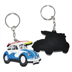 SmallOrders G020912 Advertising promotional gift key accessories Customized cartoon taxi soft rubber keychain