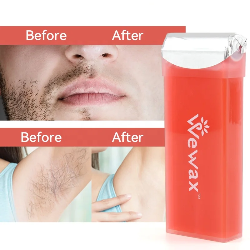 Best Selling Low Temperature 100ml Professional Honey Wax Roll On Water Soluble Body Wax Soft Cartridge 16 Flavor Wax Kits