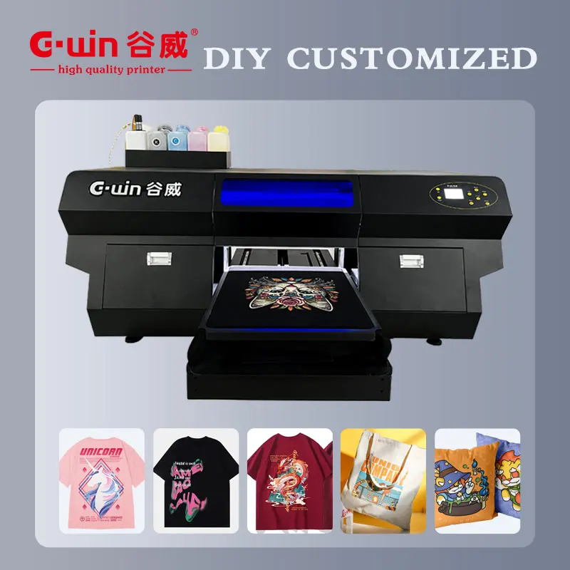 High Quality Gwin 4050 DTG Automatic T Shirt & Hoodie Printer Multi-Color New Technology  For Fabric printing