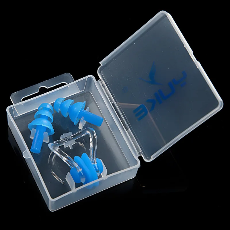Delicate boxed nose clip earplugs Complete swimming gear Waterproof accessories silicone earplugs