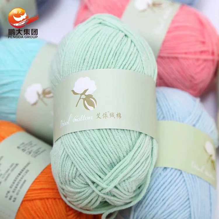  4ply акрил хлопок 40/60 вязание крючком 60 40 смешанная молочная хлопковая