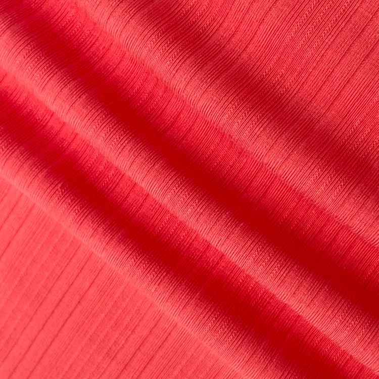 Combed cotton Drop Needle Jacquard rib knitted fabric