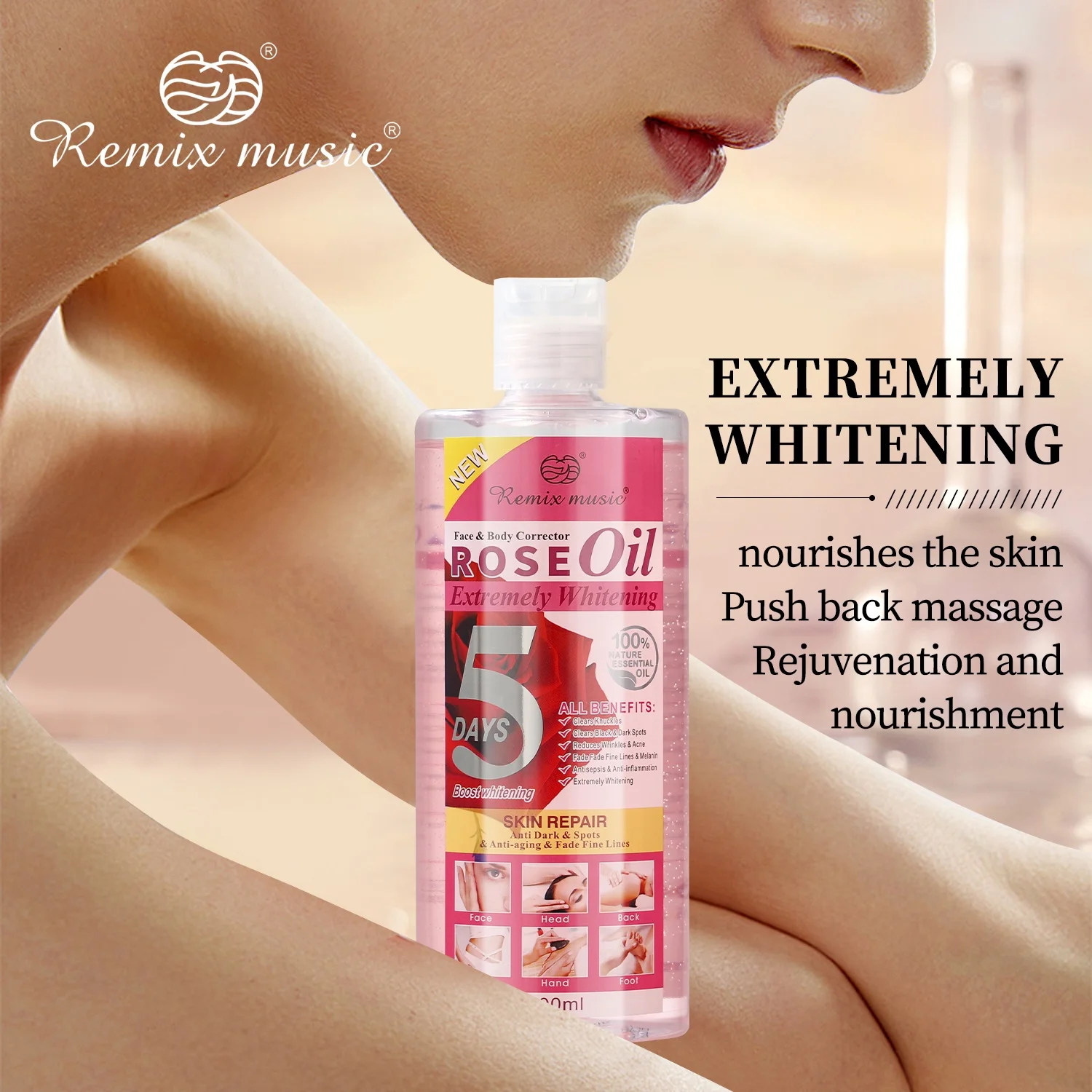 Export Thai Indian Ginger Massage Essential Oil Rose Olive Oil Body SPA Authentic Cosmetics Factory Wholesale